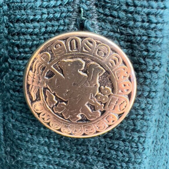 HAWICO 100% Extra fine Merino Wool Green Cardigan Sweater Women's Size S - Picture 4 of 12